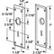 Prime-Line Prime-Line Bright Brass Door Escutcheon Plates Left Handed E 2295 - alternate 2